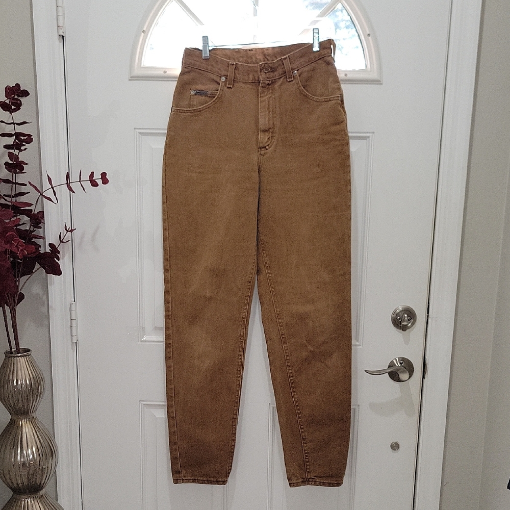 Lee High-Waist Straight Leg Jeans in Brown